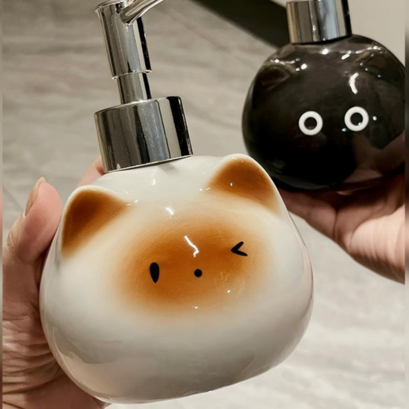 Ceramic Siamese Cat Hand Sanit - Skincare Viral review and price
