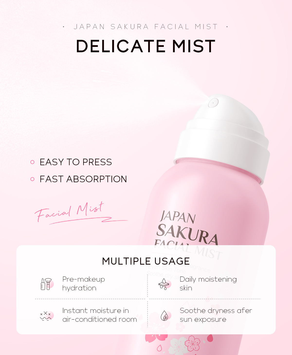 LAIKOU Sakura Facial Mist Brig - Niacinamide Brightening Serum review and price