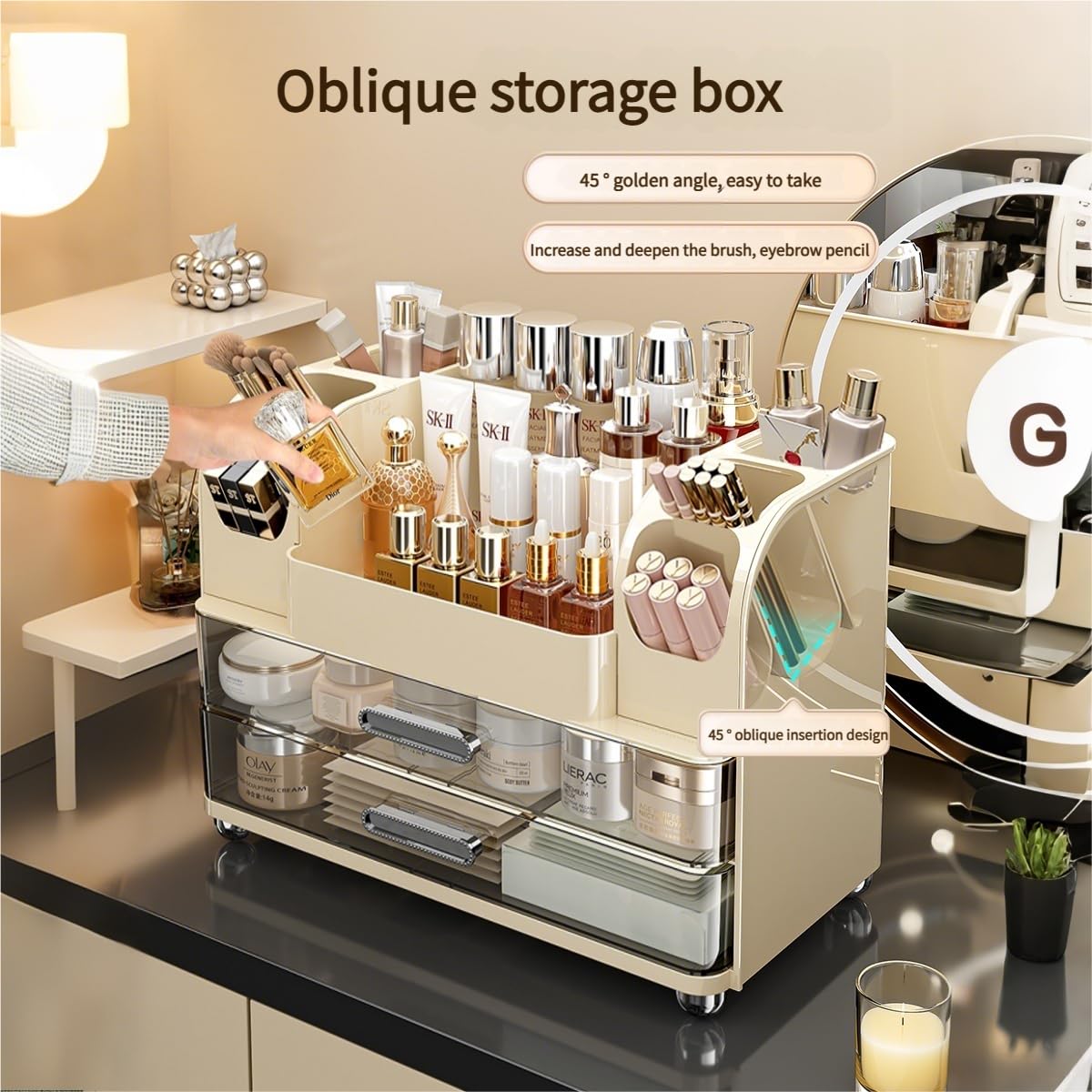 Makeup Organizer with Drawers  - Skincare B Erl review and price