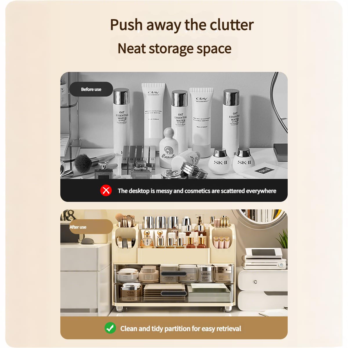 Makeup Organizer with Drawers  - Skincare B Erl review and price