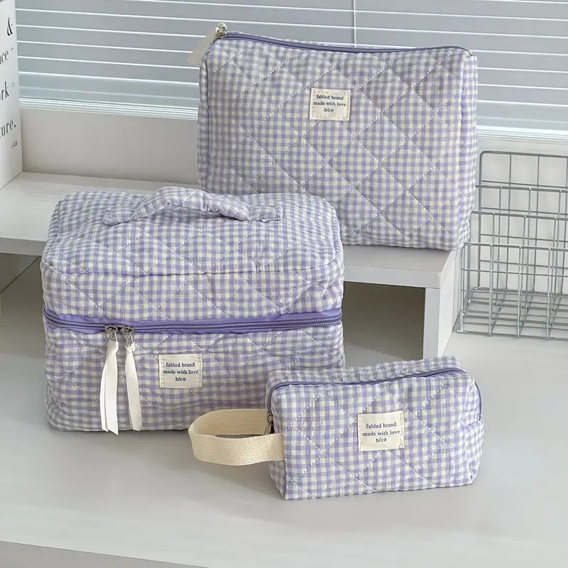 Women Large Capacity Checkered - Skincare B Erl review and price