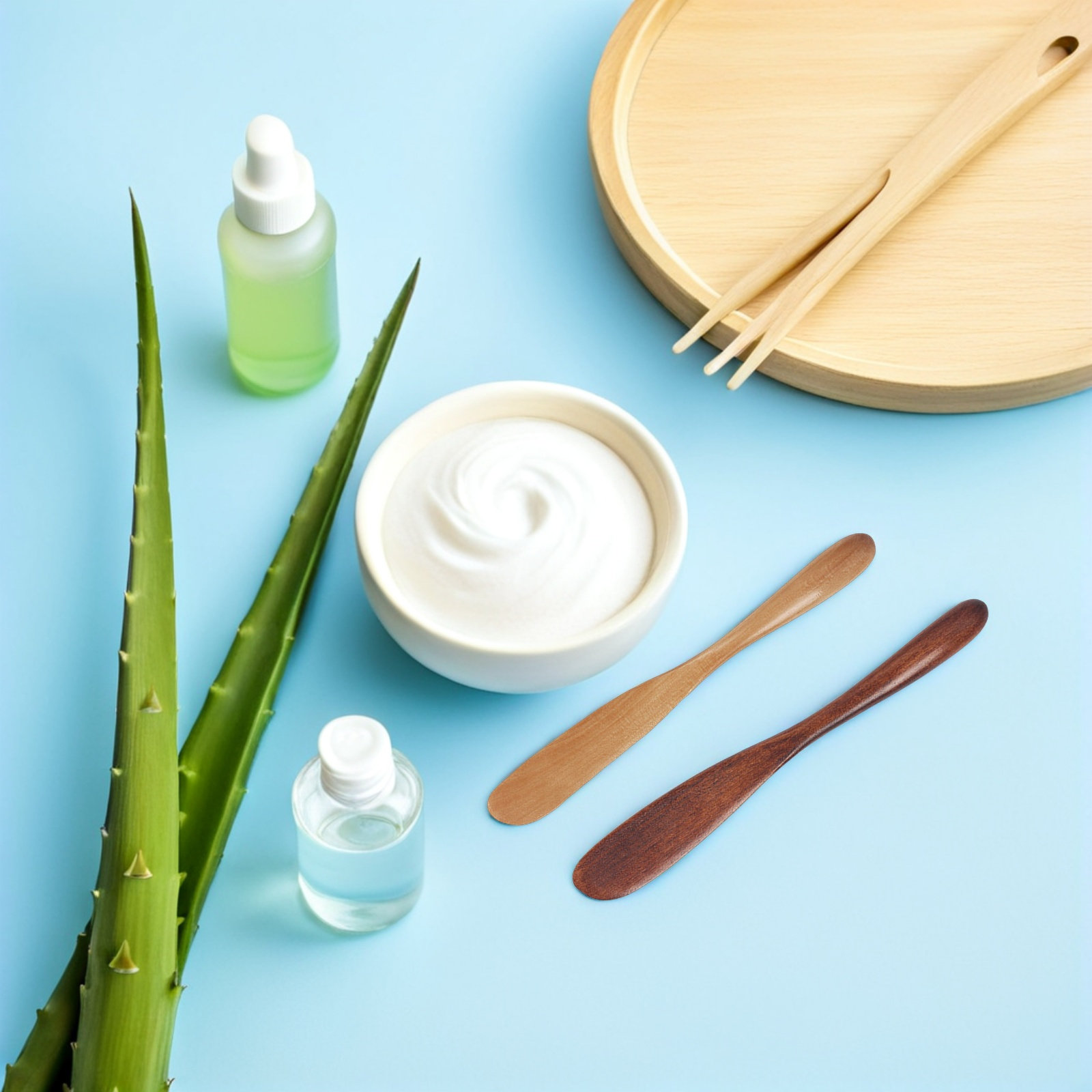 2Pcs Wooden Skincare Spatula S - Skincare Natur E review and price