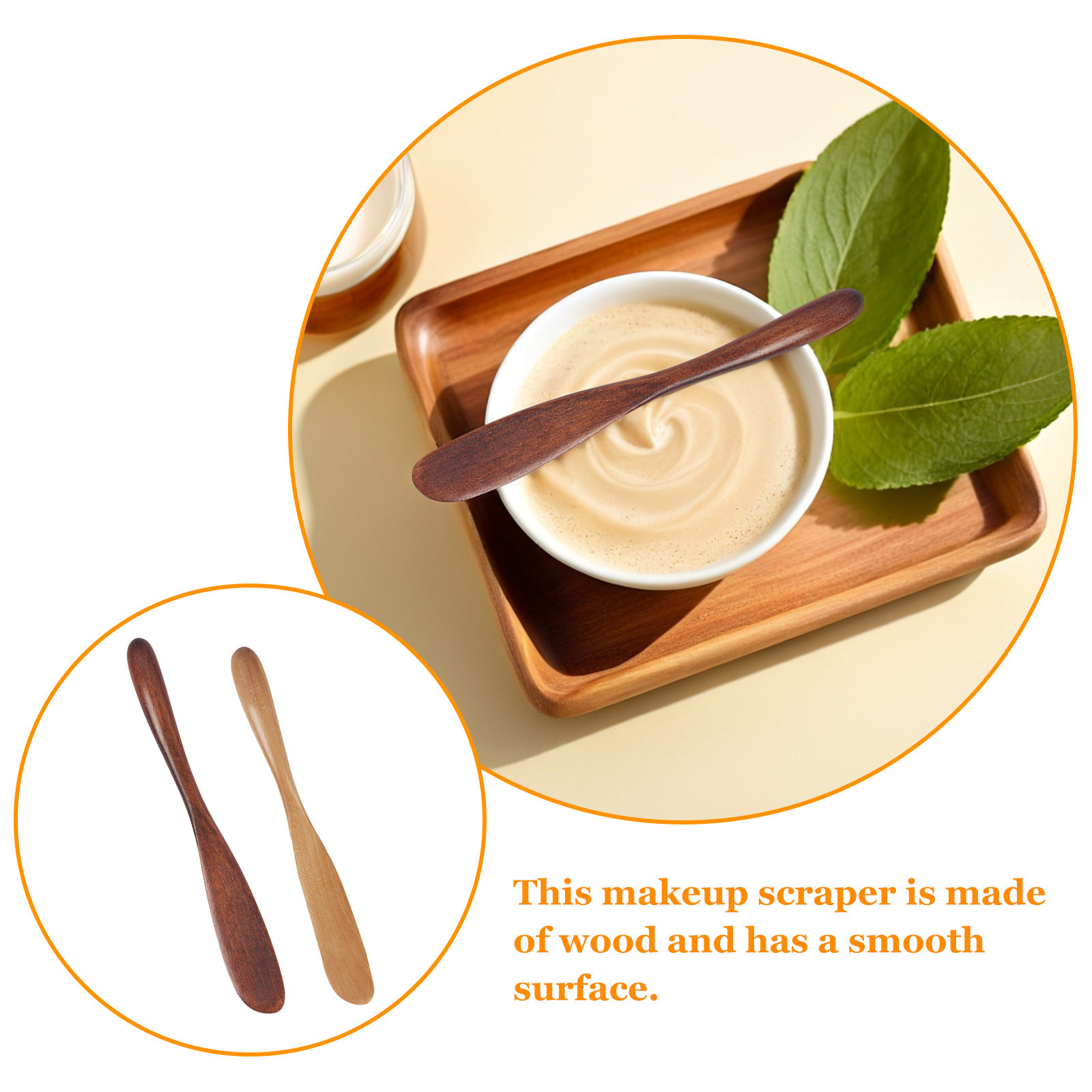 2Pcs Wooden Skincare Spatula S - Skincare Natur E review and price